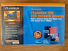 Cisco-Linksys USB200HA Black HomeLink Phoneline 10 Mbps USB Network Adapter picture