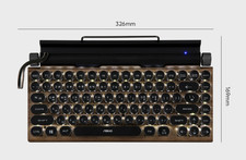 ABKO TW1867 Retro Mechanical Keyboard Bluetooth Wired Outemu Red Switch picture