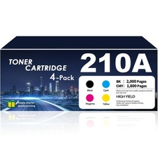 MANDBOY 210A Toner Cartridges 4 Pack High Yield, Black Cyan Magenta Yellow picture