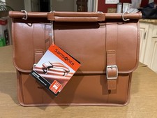 Samsonite Tan Leather Dowel Business Messenger  Bag & shoulder strap Brand New picture