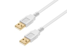 Monoprice USB-A to USB-A 2.0 28/24AWG Gold White 3ft 8610 A04 picture