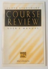 1993 Cliffs StudyWare IBM Course Review User Manual Vintage Software Guide picture