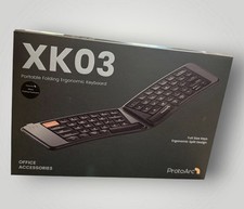 Protoarc Wireless Ergonomic Foldable  Keyboard XK03 Ultra Slim Travel, Black picture