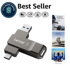 Compact 128GB USB-C Jump Drive with USB Type-A Connectivity – Titanium Grey picture