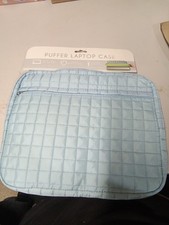 New Light  Blue Puffer Laptop Case With Zipper Pockets picture