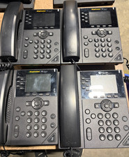 Lot of 4 Polycom VVX 350 IP Business Phones VoIP  Used/Untested/As Is 3 Stands picture