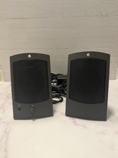 VTG Apple AppleDesign Powered Speakers II Black Charcoal M2497 w/ OEM AC Adapter picture