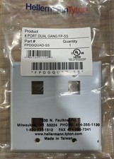 HellermannTyton FPDGQUAD-SS Stainless Steel 4Port FlushMount Faceplate, Lot of 2 picture