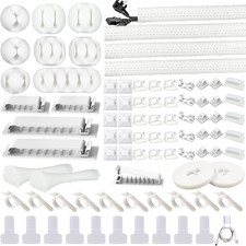 Kit De Organizacion Para Gestion Cables Blancos Con Clips Y Sujetadores 200 Pcs picture