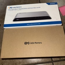Cable Matters 201073 Dual-Input USB-C Docking Station with Dual Video and PD picture