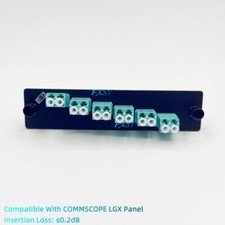 LGX Fiber Optic Panel 12 Port 6 LC Duplex Adapter OM3 OM4 Compatible COMMSCOPE picture