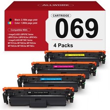069 069H Toner Cartridge 4 PACK Compatible Replacement for Canon 069 069H picture