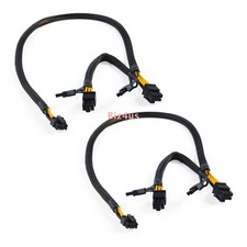 2PCS Mini 8pin to 8pin+8pin Power Adapter Cable For HP ML350  G10 Gen10 and GPU picture