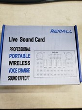 REMALL Bluetooth Voice Changer Sound Card with Effects, Audio Mixer for Live picture