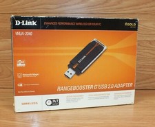 Genuine D-Link (WUA-2340) Gold Series Rangebooster G USB 2.0 Adapter **READ**  picture