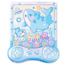Shark Mousepad | Cute Kawaii Anime Pastel Blue Pad | Ocean Nonslip Mat for Ga... picture