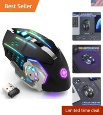Stylish Wireless Gaming Mouse - RGB, Ergonomic Design & Rechargeable Battery picture