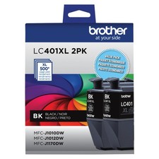 Brother Genuine LC401XL 2PK High Yield 2-Pack Black Ink Yield,  picture