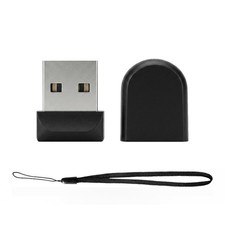 1 Pack Ultra-Slim 32GB USB Stick Black, Tough Shell, Nylon Lanyard, Mini USB ... picture