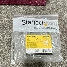 StarTech Gray RJ11 Telephone Modem Cable 25ft Male to Male RJ25FT picture
