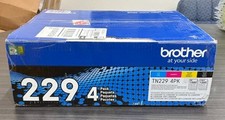 NEW GENUINE - BROTHER TN229 4PK FULL SET TONER CARTRIDGES - SEALED BAGS picture