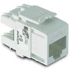 Leviton 61110-BW6 eXtreme 6+ QuickPort Connector, CAT 6, White, 25-Pack picture