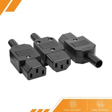 3 x AC250V 10A Female 3Terminals Panel Mount IEC320 C13 Plug Adapter Connector picture