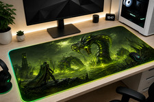 RuneScape RGB XXL Mouse Pad Gaming Desk Mat RPG Fantasy PC Setup LED picture