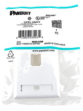 Panduit CFPL1WHY 1-Port Mini-Com Faceplate, Labeled Series, White ~STSI picture