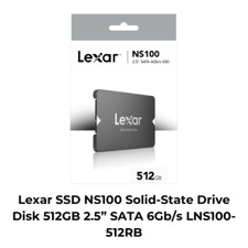 Lexar SSD NS100 Solid State Drive Disk 512GB 2.5” SATA 6Gb/s LNS100-512RB picture