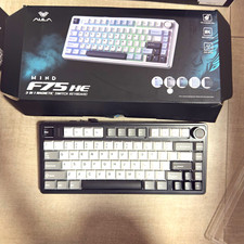 AULA F75 HE Wired Illuminated Keyboard English QWERTY Gray/White/Black picture