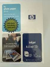 New Sealed HP Inkjet Photo Paper Glossy 200 Sheets 8.5 mil 4x6 picture