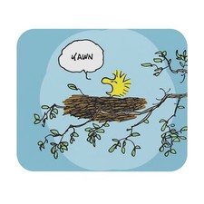 WOODSTOCK BIRD SLEEPY IN NEST PEANUTS GANG CUSTOM MOUSE PAD DESK MAT PC GIFT picture