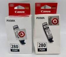 2-Pack Canon Pixma PGI-280 PGBK Black Ink Cartridges NEW SEALED BOXES picture