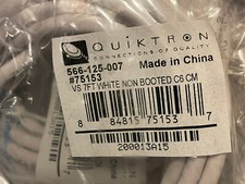 Lot of 35 Quiktron CAT6 Patch Cable 566-125-007 7Ft White Non Booted #75153 picture