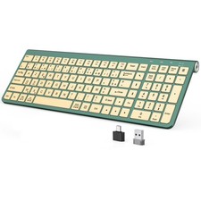 Slim Compact Wireless Keyboard - Full-Size Silent Keys & Ergonomic Design, Nu... picture