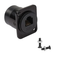 QIANRENON RJ11/RJ12 6P6C Panel Mount Feedthrough Connector CAT3 RJ12 Female to F picture