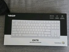 Drop ENTR Mechanical Tenleyless Keyboard,  Aluminum Case, Silver/White Brand New picture