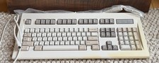 NOS Vintage Unisys PCK-101 Mechanical Keyboard AT 5-Pin DIN Beige NEW 90’s IBM picture