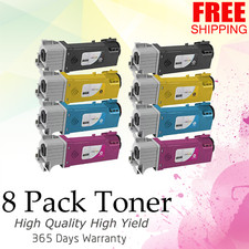 8 PACK Toner Cartridges CMYK for Xerox Phaser 6128/6128N MFP NEW US STOCK picture