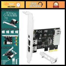 4-Port FireWire 400 PCIe Expansion Card for Windows Desktop, 3x 6Pin & 1x 4Pin, picture