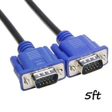 Premium Heavy Duty 5ft VGA SVGA Video Cable Cord Male to Male PC Laptop Monitor picture