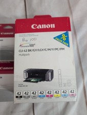 Canon CLI-42 Genuine Ink 8 Pack PIXMA PRO-100 6384B007 Sealed OEM ChromaLife100+ picture