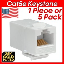 Cat5e Keystone Jack Coupler RJ45 Adapter Cat5e Coupler Wall Plates Patch Panel picture