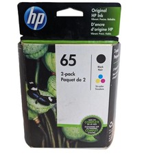 Genuine HP 65 Black & Tri Color Combo Ink Cartridges 2 Packs OEM New Exp 08/2021 picture