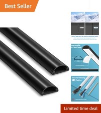 42.5in Black Flame-Retardant Cord Covers – Stylish Wire Management Kit picture