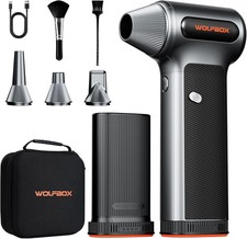 WOLFBOX MF200-2PK Compressed Air Duster, 2 Swappable Batteries & Case picture