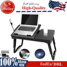 Heavy Duty Laptop Table with Cool Fan Foldable Desk Stand for Bed &Tablet Use picture