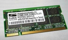 IBM ProMos RAM Memory Module 512MB PC2700U CL2.5 DDR3-333MHz V826664G24SASG-C0  picture