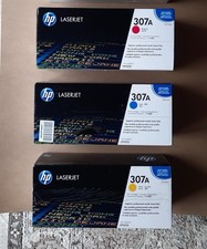 Genuine HP 307A Original LaserJet Toner Set, 7,300 pages, CE741A ,CE742A, CE743A picture